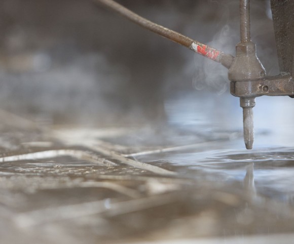 Düse beim 2d Wasserstrahlschneiden